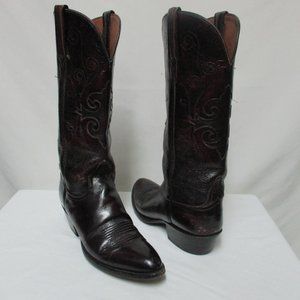 Lucchese Women's stitched Leather Cowgirl Boots 7